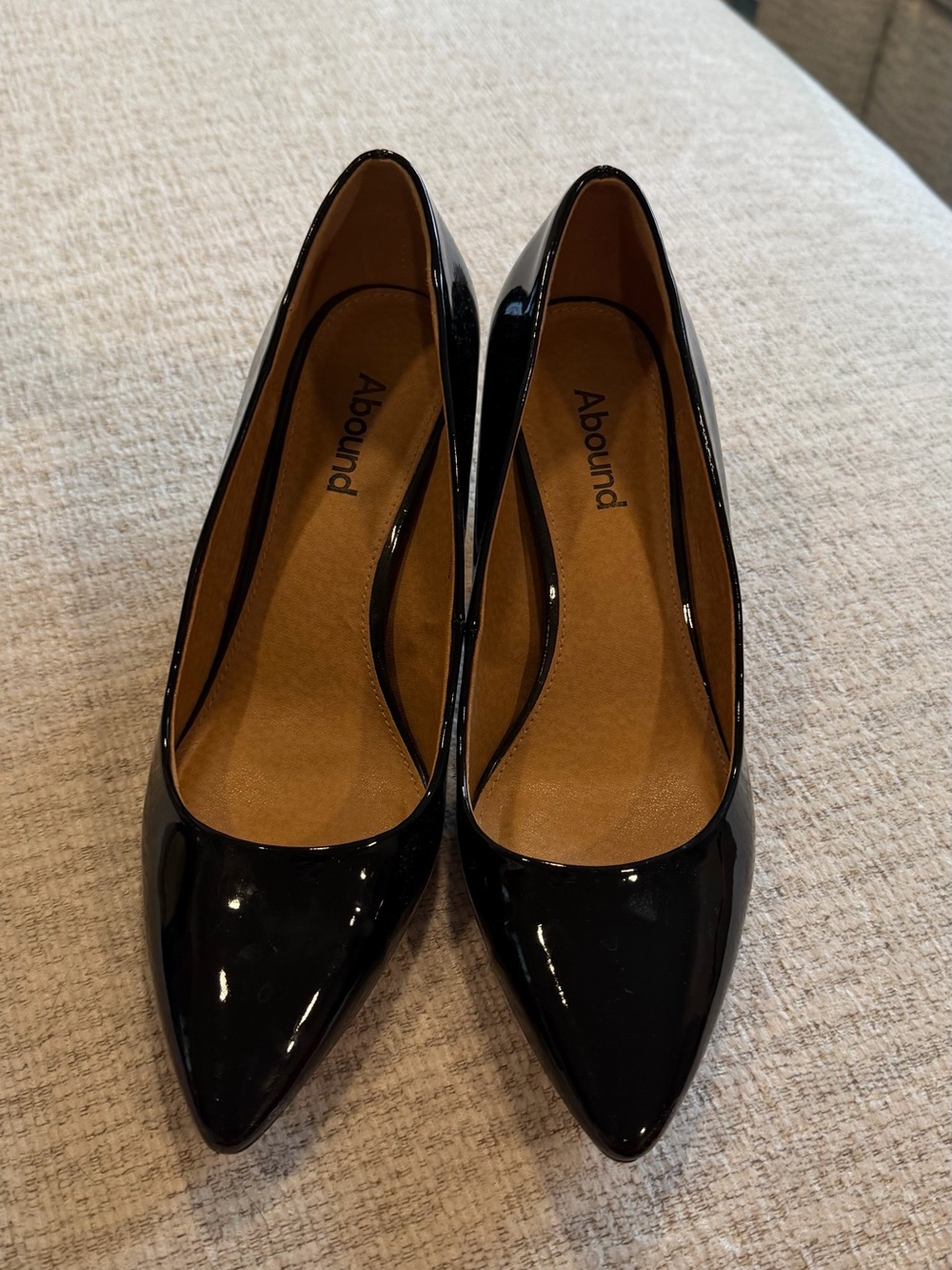 Abound Black Patent Pointed Toe Pumps